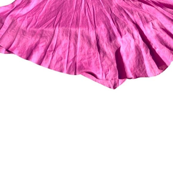 Dana Buchman Linen lined zip circle midi skirt deep Barbicore pink 4 - Picture 6 of 14